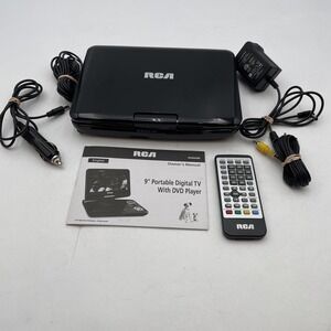 RCA 9" Portable DVD CD Player Swivel Display HDMI Output w/ Car Charger + Remote